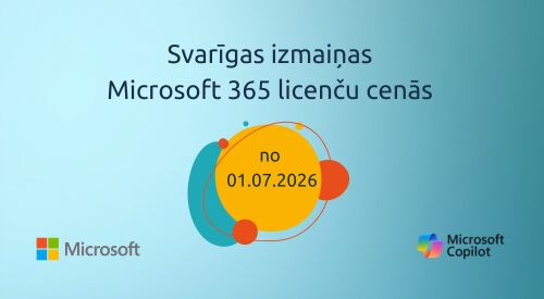 Svarīgas izmaiņas Microsoft 365 licenču cenās no 01.07.2026